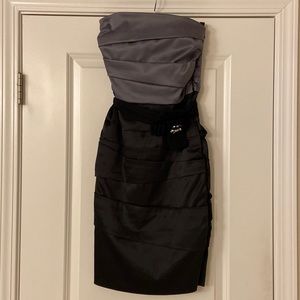 Strapless Gray & Black dress